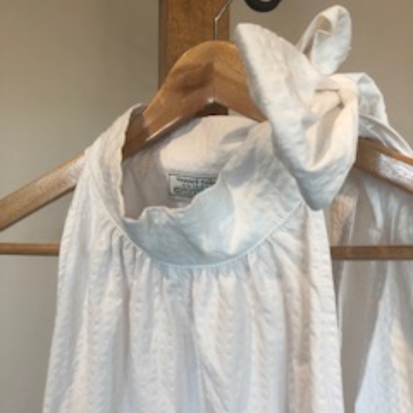 Vineyard Vines Seersucker Flounce Tie Neck Dress - Picture 5 of 6